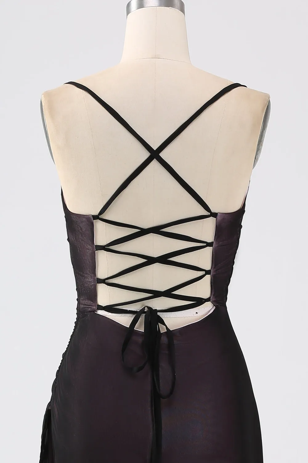 Sheath Spaghetti Straps Bridesmaid Dress With Elasticity sold by Zapaka product image thumbnail 5