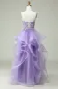 A Line Spaghetti Straps Purple Long Prom Dress with Appliques sold by Zapaka