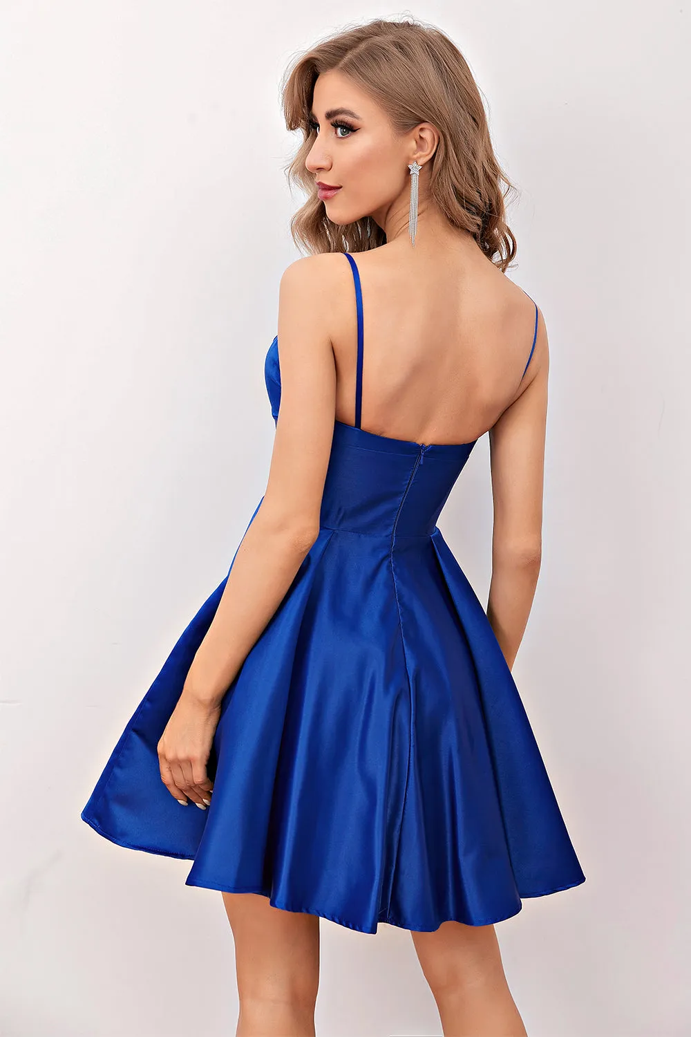 Royal Blue Short Prom Homecoming Dress sold by Zapaka product image thumbnail 2