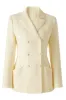 Apricot Peak Lapel Double Breasted Blazer sold by Zapaka