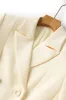 Apricot Peak Lapel Double Breasted Blazer sold by Zapaka