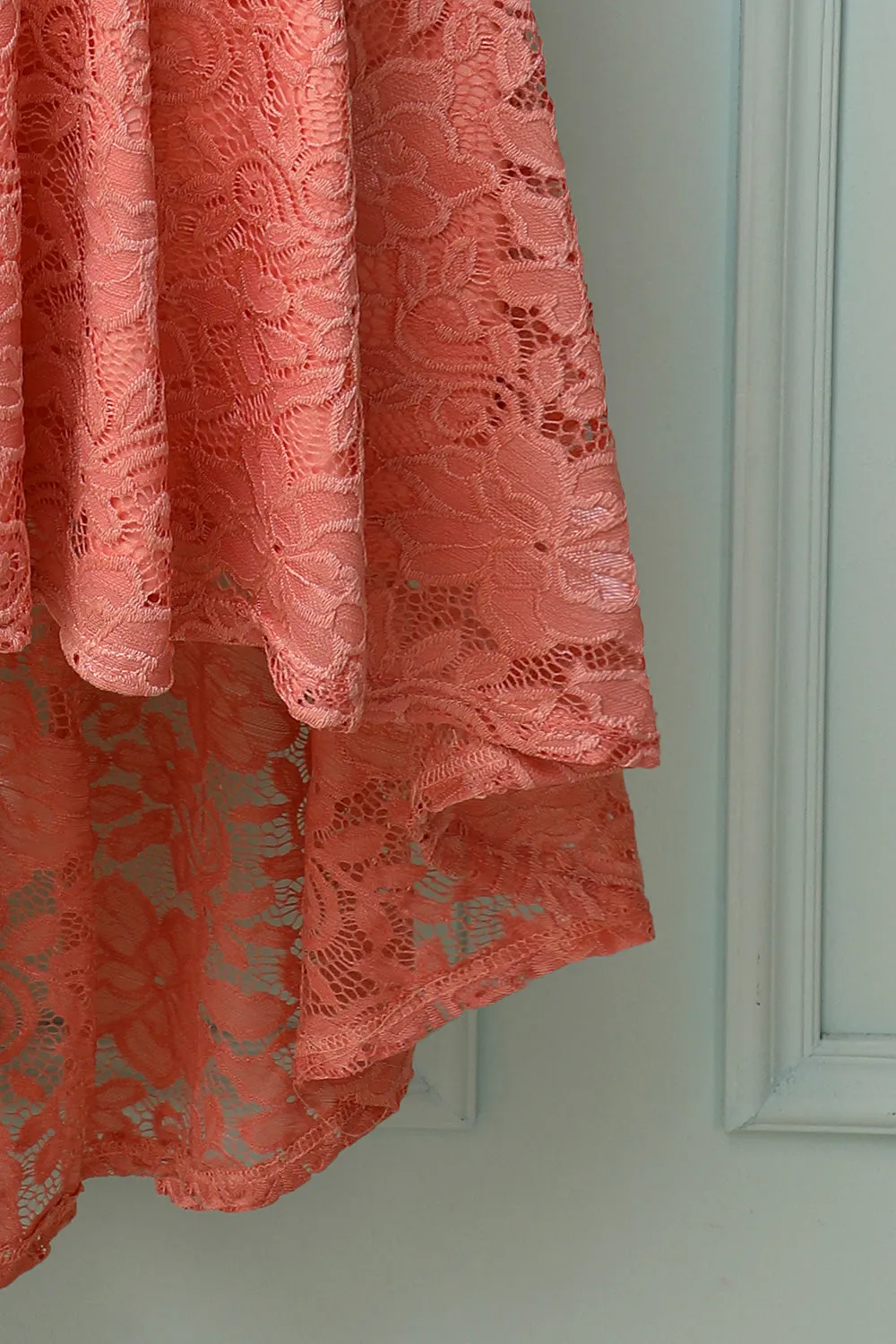 Blush V-Neck Lace Dress sold by Zapaka product image thumbnail 4