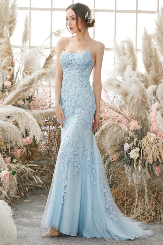 Spaghetti Straps Mermaid Prom Dress sold by Zapaka