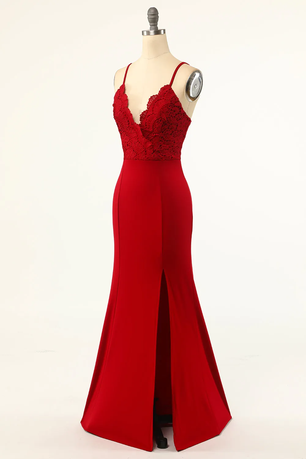 Dark Red Mermaid Prom Dress sold by Zapaka product image thumbnail 3