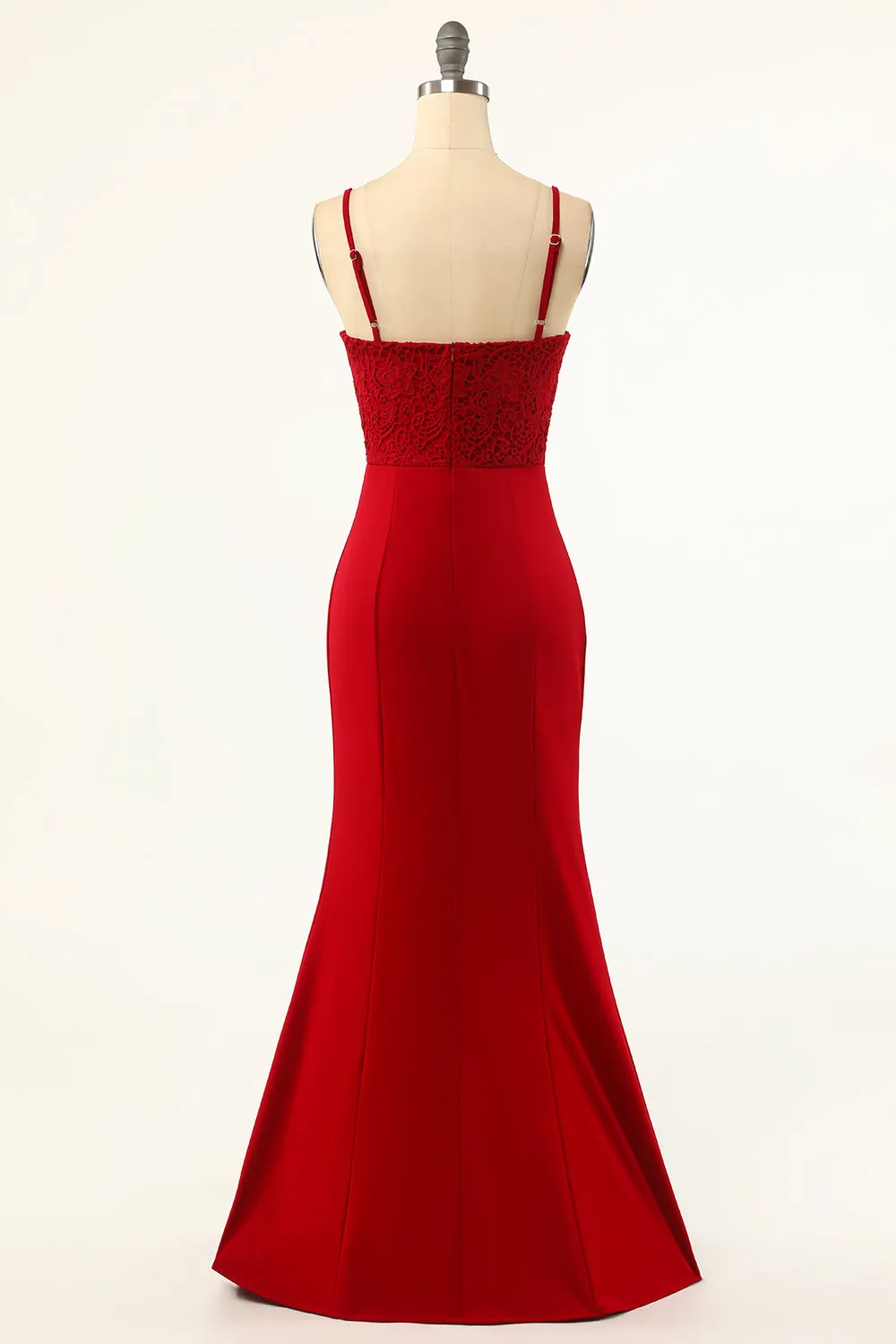 Dark Red Mermaid Prom Dress sold by Zapaka product image thumbnail 2