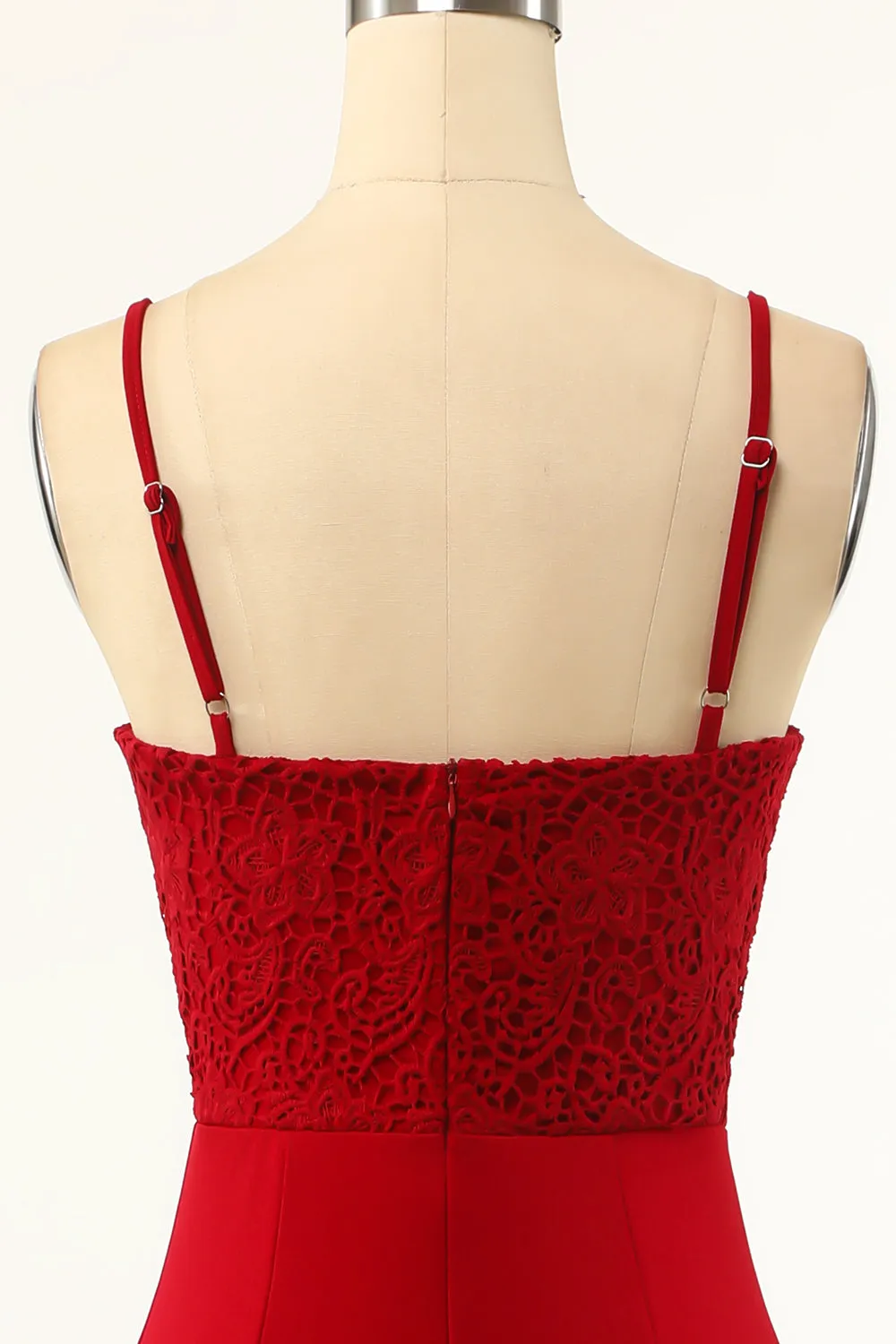 Dark Red Mermaid Prom Dress sold by Zapaka product image thumbnail 5