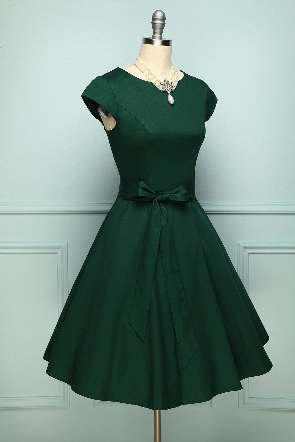 Solid 1950s Swing Dress sold by Zapaka product image thumbnail 5