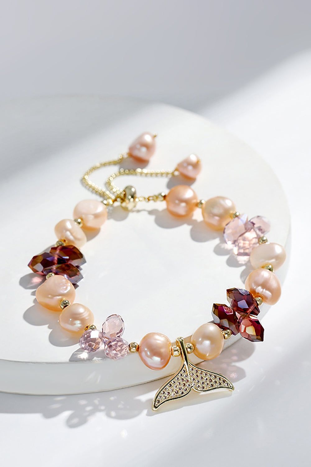 Blush Freshwater Pearl Bracelet with Fish Tail sold by Zapaka product image thumbnail 2