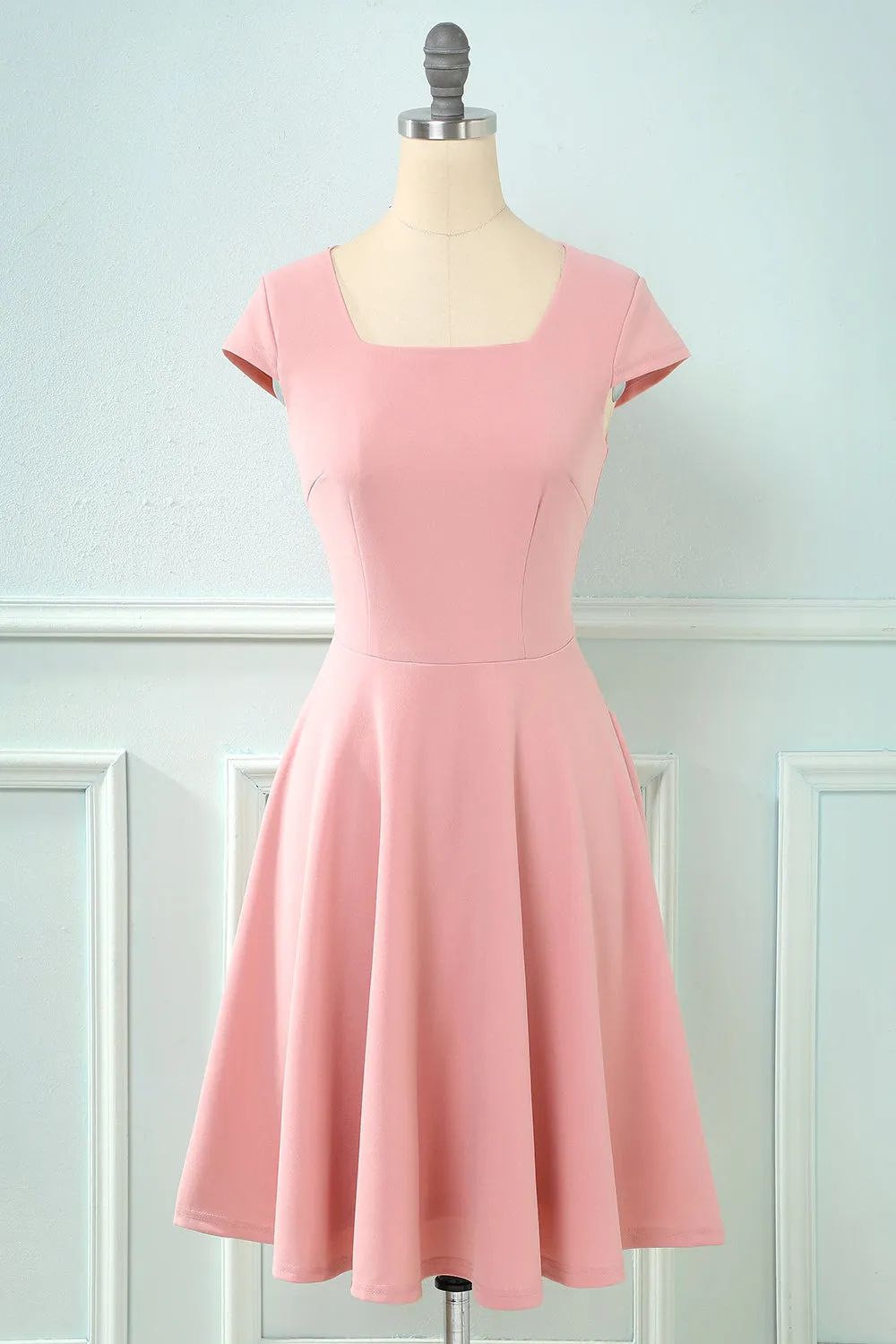Square Neck Swing Vintage Dress sold by Zapaka product image thumbnail 5