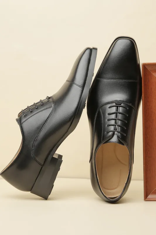 Black Men's Leather Slip-On Formal Shoes sold by Zapaka