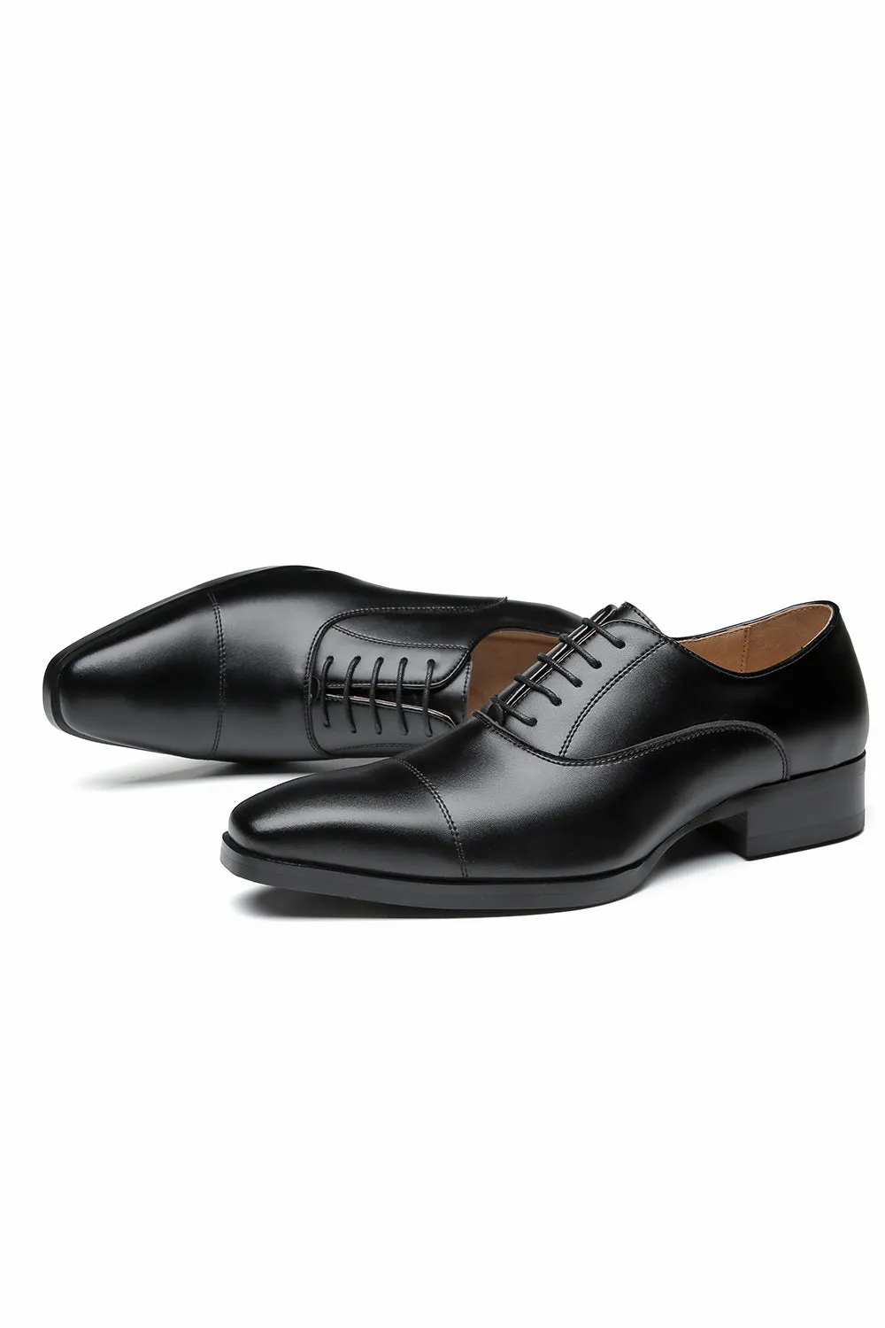 Black Men's Leather Slip-On Formal Shoes sold by Zapaka product image thumbnail 2