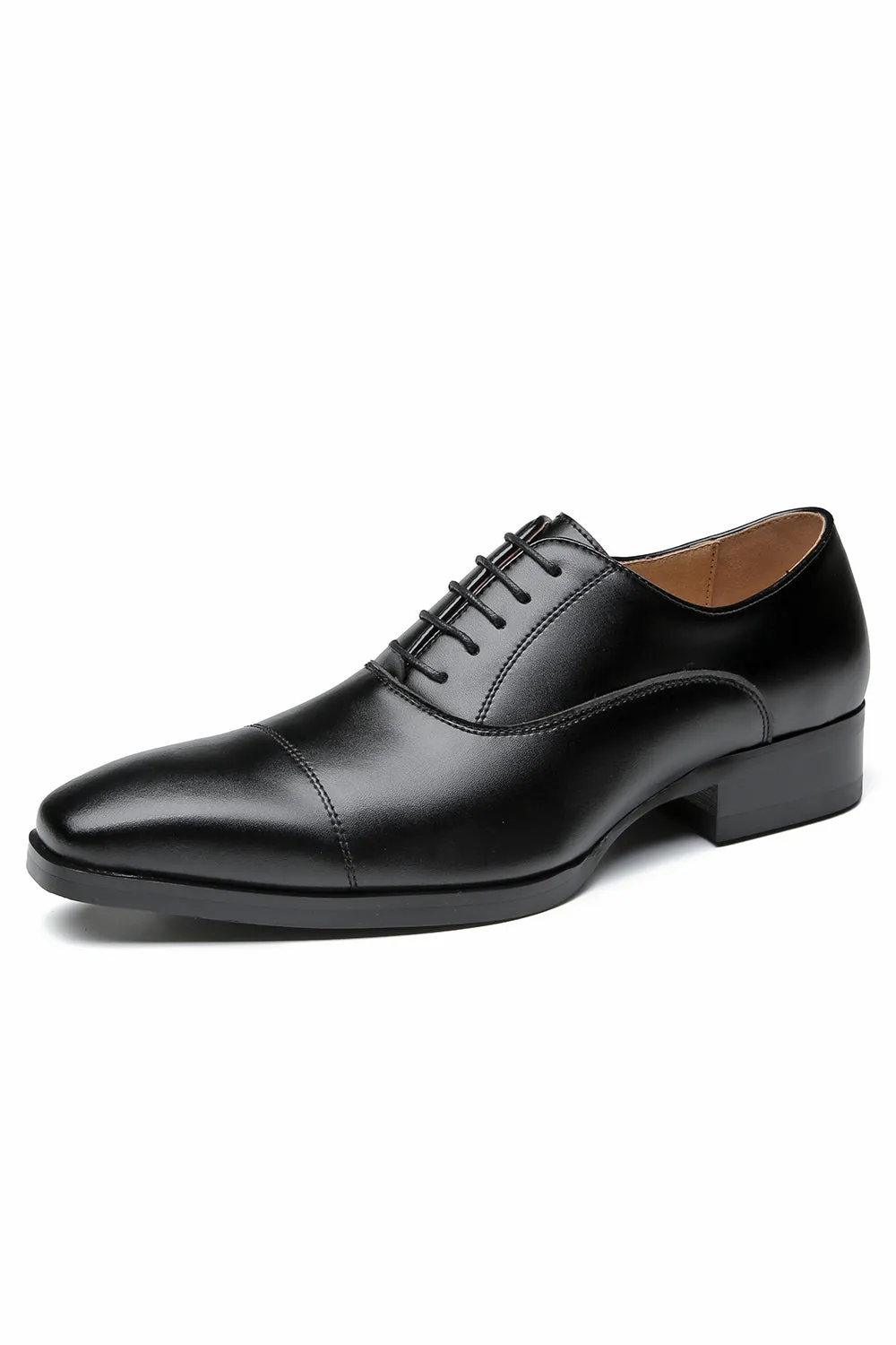 Black Men's Leather Slip-On Formal Shoes sold by Zapaka product image thumbnail 3