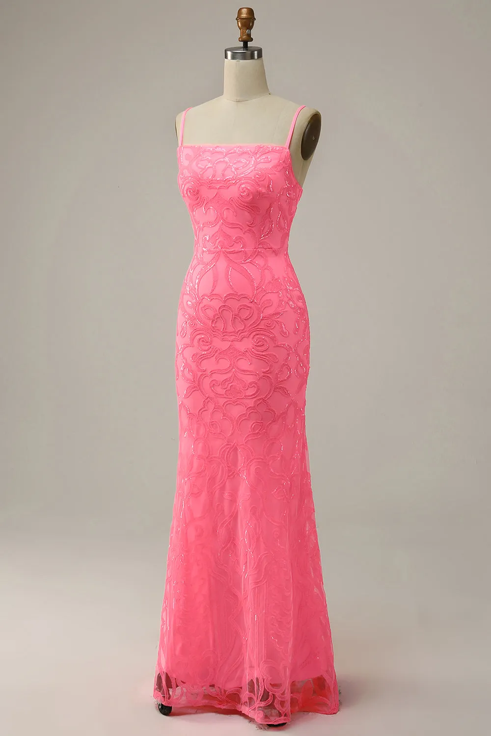 Blush Sheath Glitter Prom Dress with Sequins sold by Zapaka product image thumbnail 3