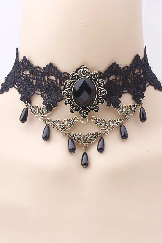 Halloween Masquerade Necklace with Beading sold by Zapaka