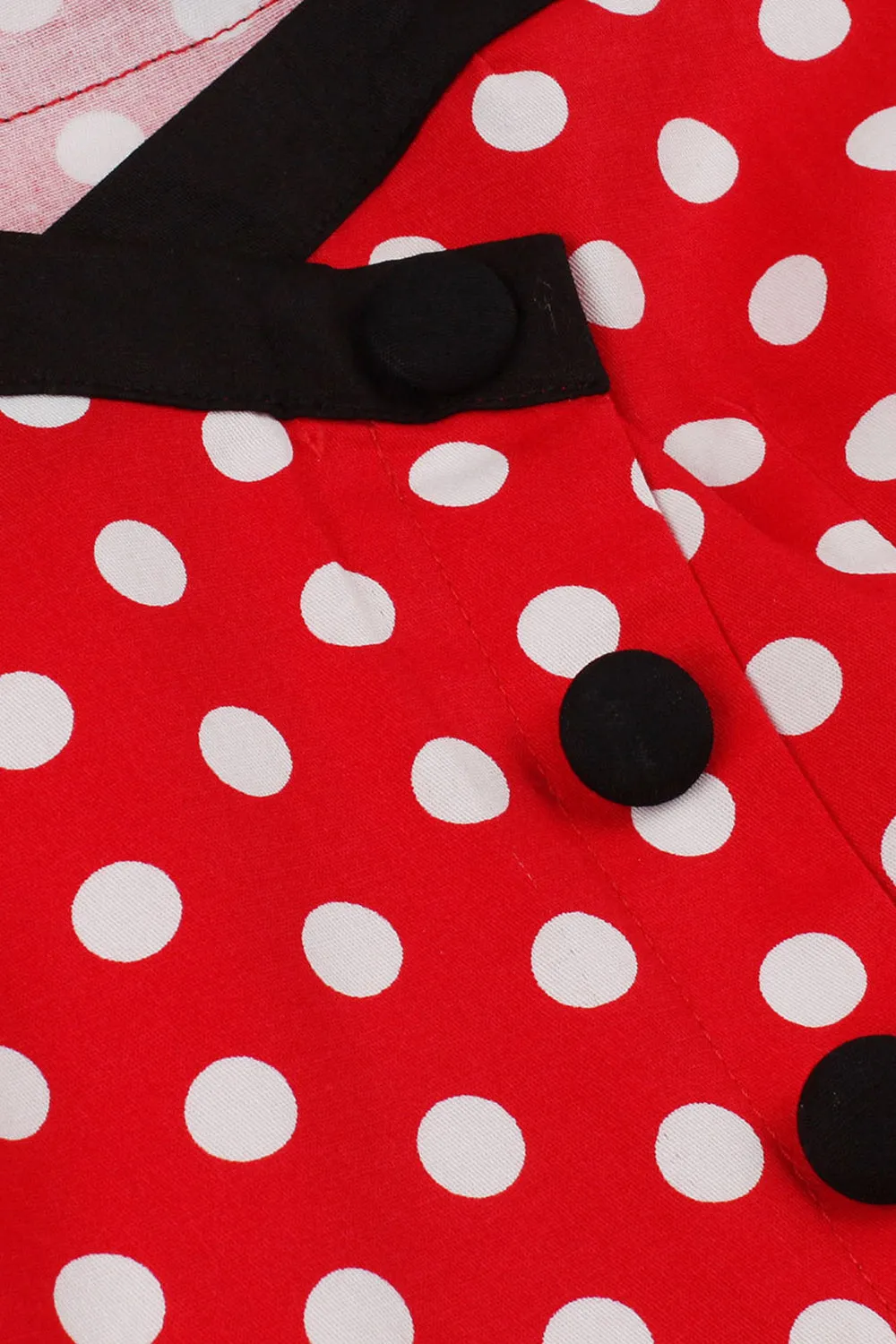 Red Polka Dots Halter Swing 1950s Dress sold by Zapaka product image thumbnail 4