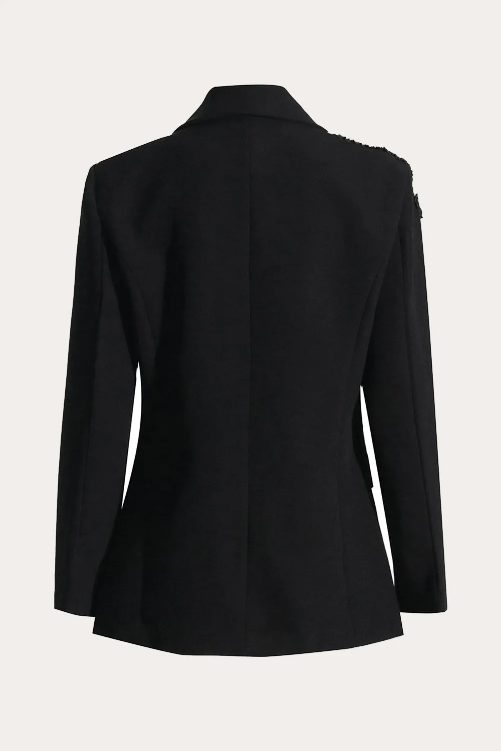 Sparkly Black Beaded Notched Lapel Women Prom Blazer sold by Zapaka product image thumbnail 2