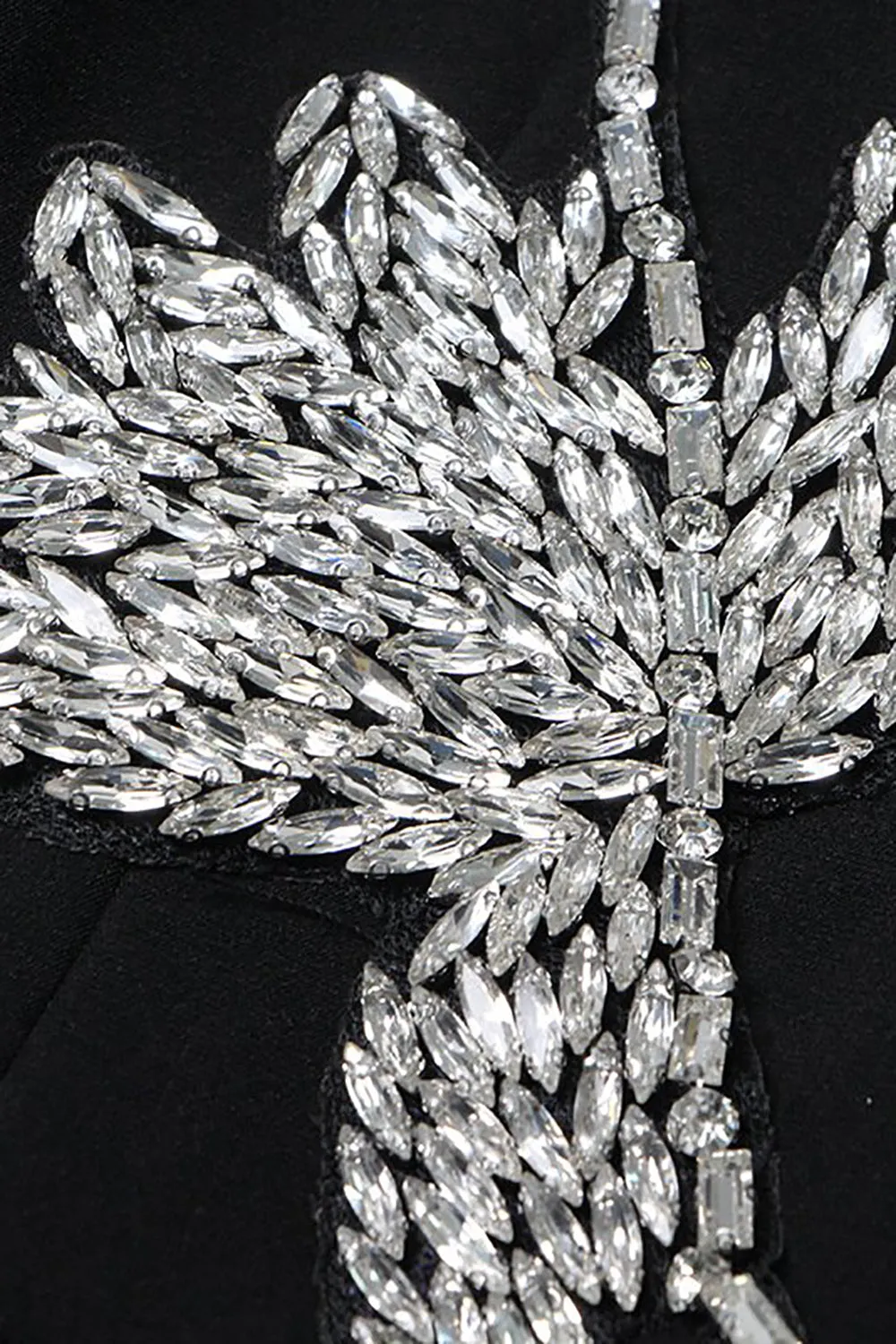 Sparkly Black Beaded Notched Lapel Women Prom Blazer sold by Zapaka product image thumbnail 3