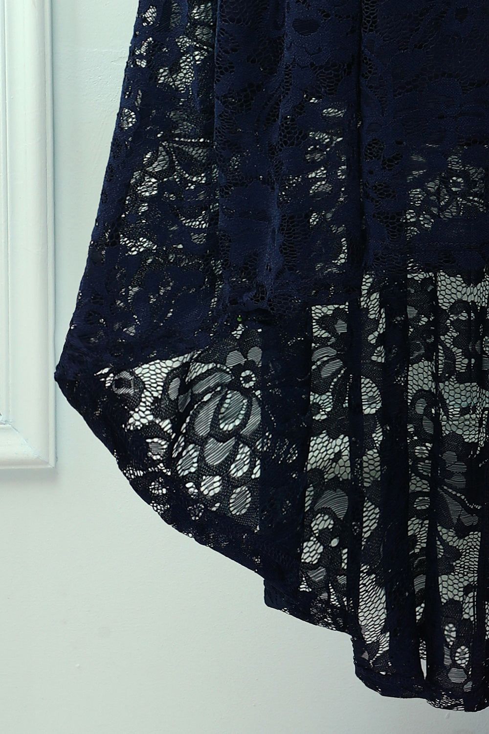 Asymmetrical Navy Lace Dress sold by Zapaka product image thumbnail 5