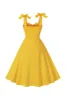 Yellow Polka Dots Sleeveless Spaghetti Straps Vintage Dress sold by Zapaka