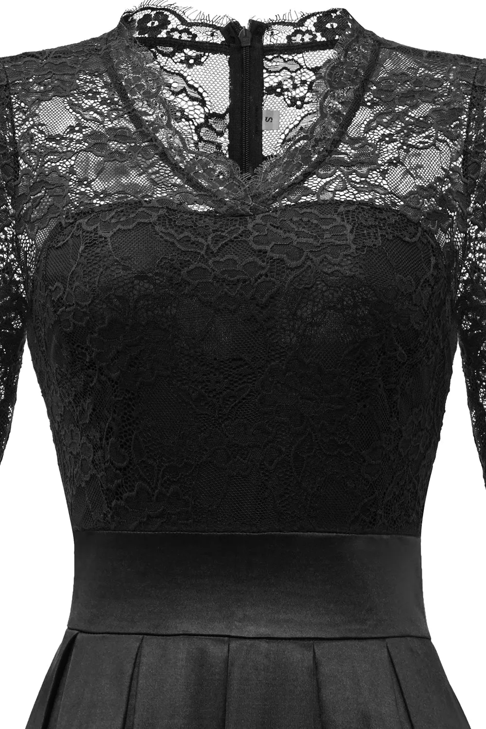 Burgundy 3/4 Sleeves Lace Formal Dress sold by Zapaka product image thumbnail 4