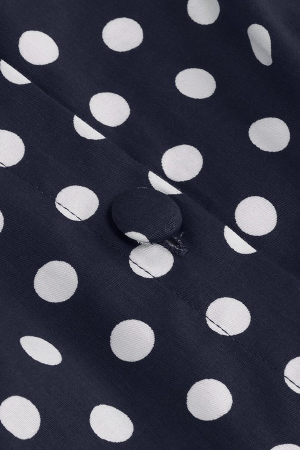Navy Polka Dots Sleeveless 1950s Dresses sold by Zapaka product image thumbnail 5