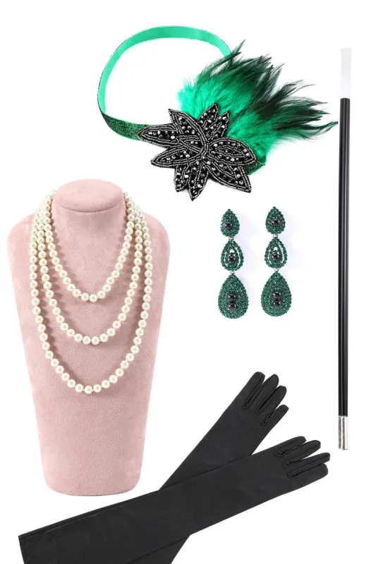 Green 1920s Party Accessories Sets sold by Zapaka