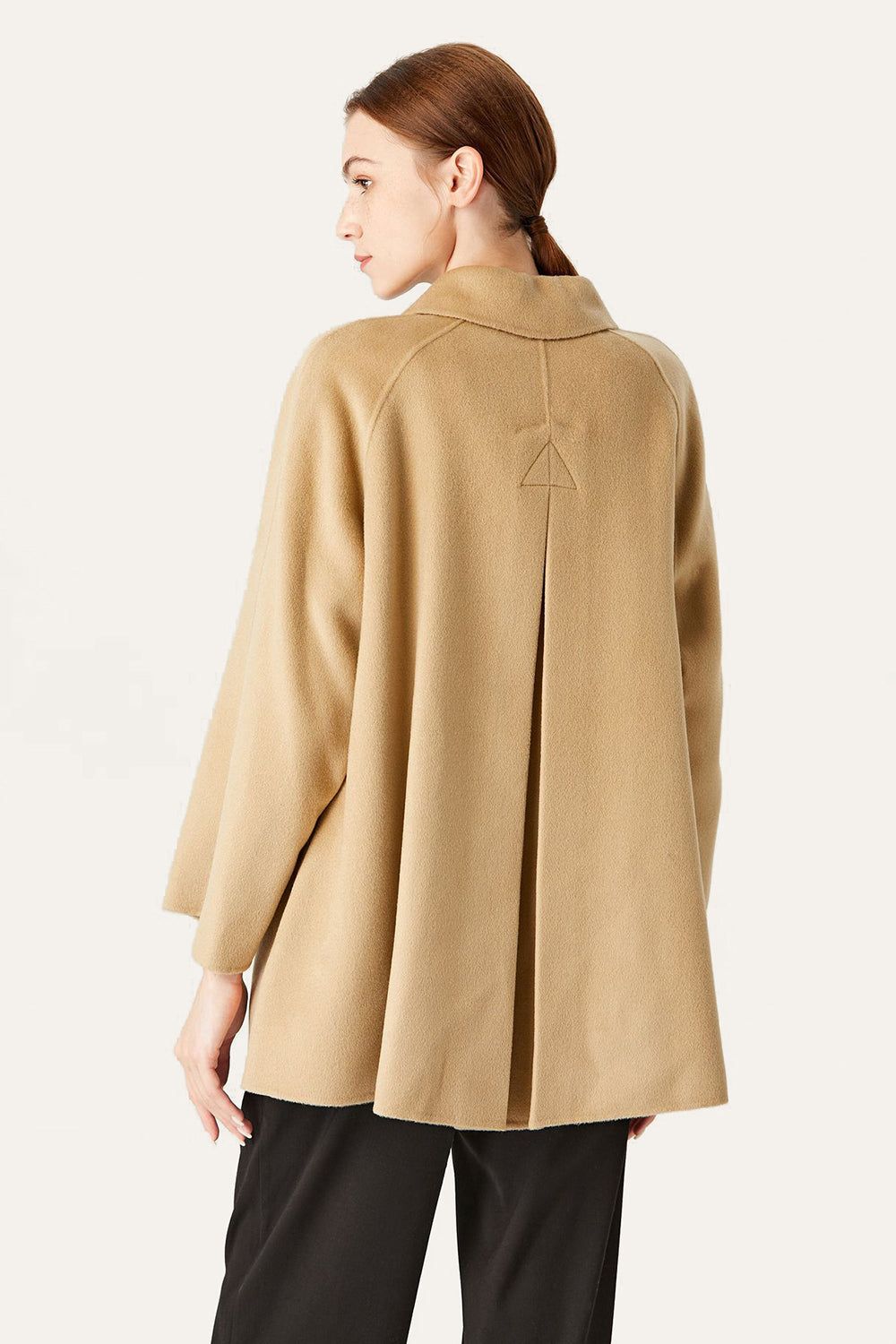 Black Double Breasted Lapel Neck Coat sold by Zapaka product image thumbnail 4