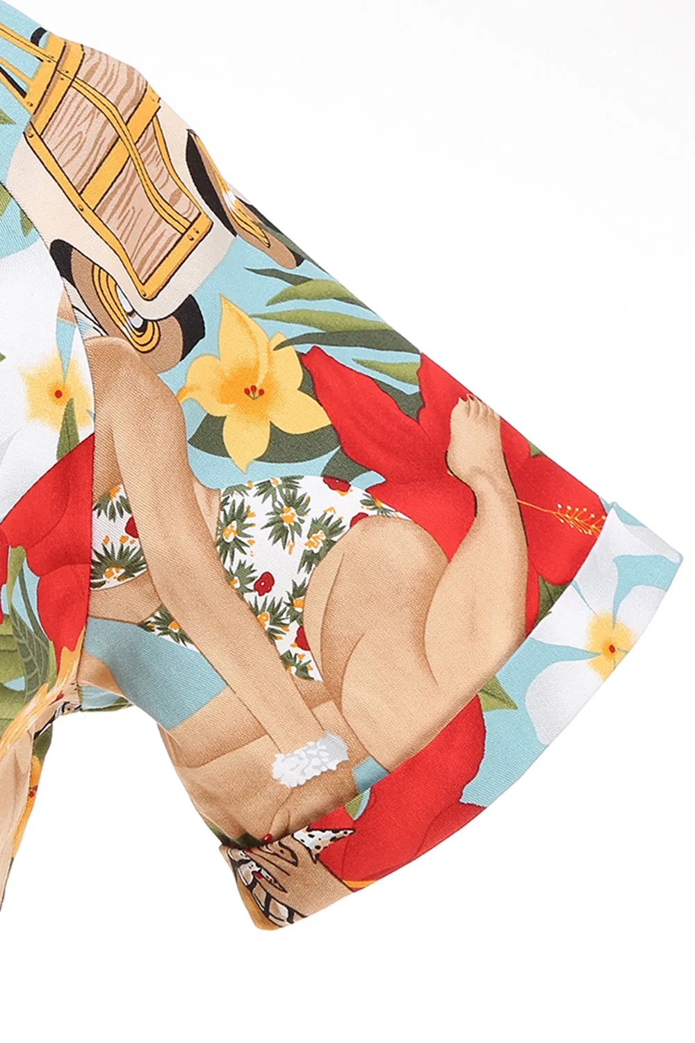 Flower A Line Printed Vintage 1950s Dress sold by Zapaka product image thumbnail 4