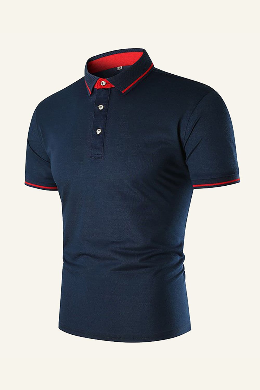 Classic Navy Regular Fit Collared Short Sleeves Men's Polo Shirt sold by Zapaka