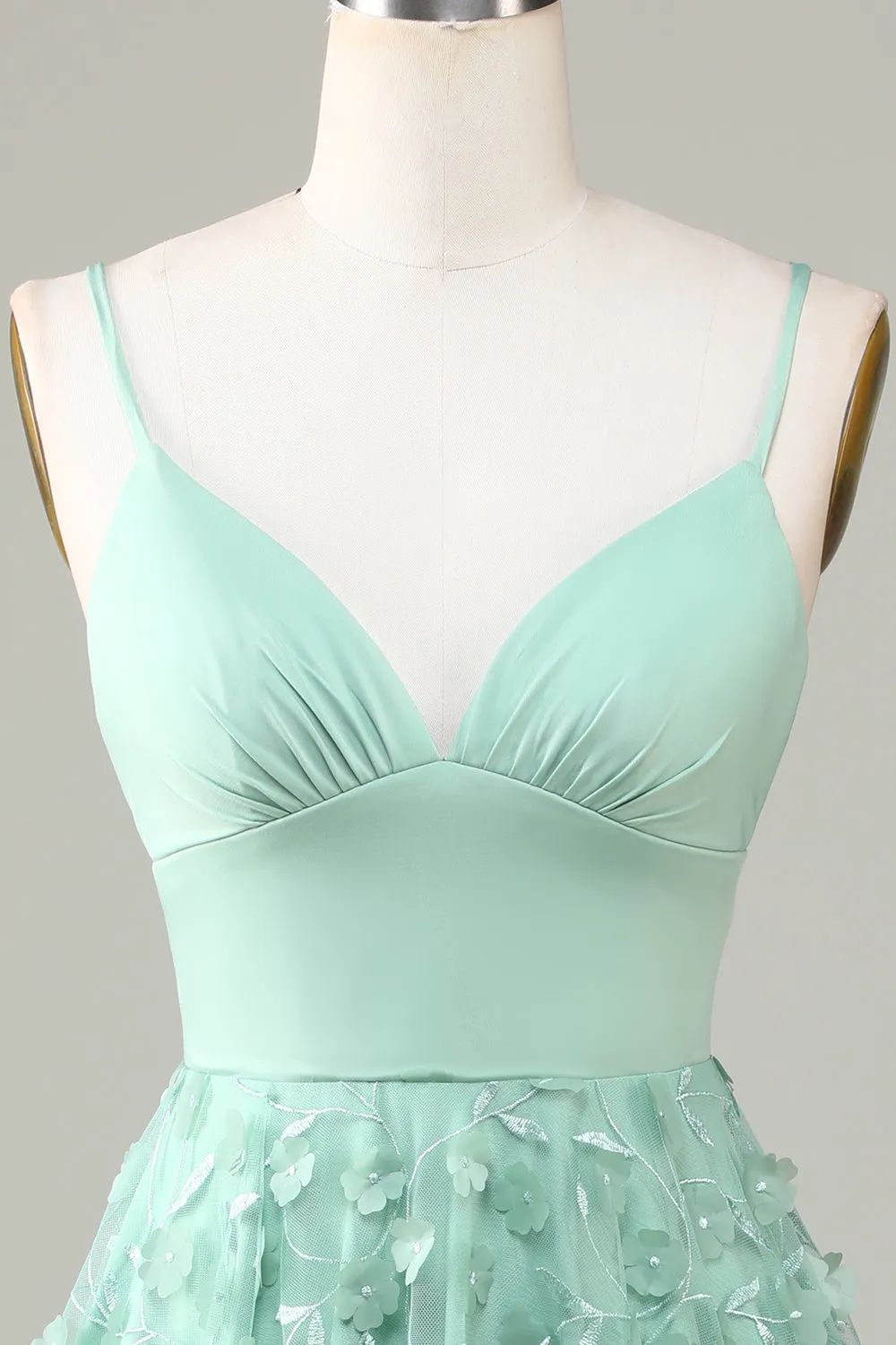 A-Line Spaghetti Straps Short Bridesmaid Dress with Appliques sold by Zapaka product image thumbnail 4