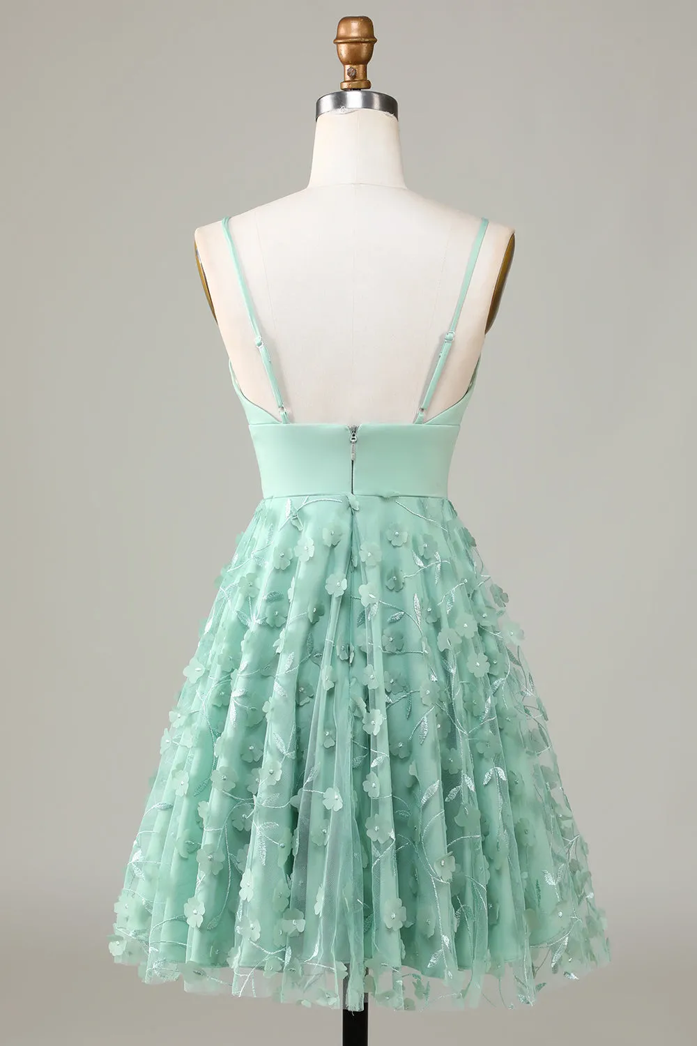 A-Line Spaghetti Straps Short Bridesmaid Dress with Appliques sold by Zapaka product image thumbnail 2
