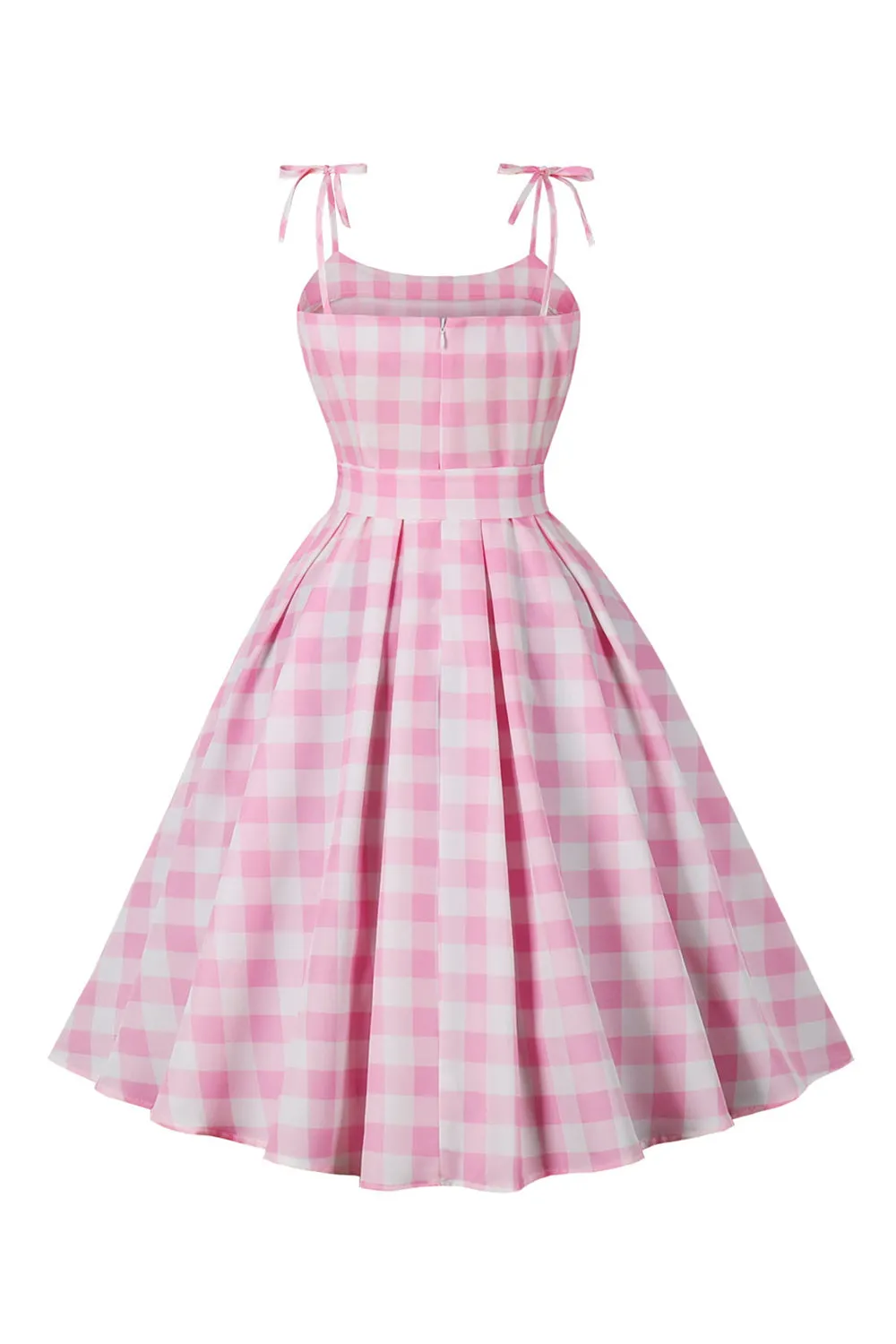 Pink Plaid Pin Up Vintage 1950s Dress sold by Zapaka product image thumbnail 2