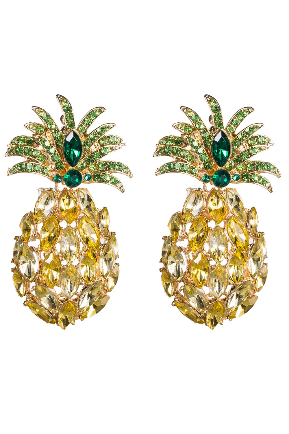 Yellow Pineapple Earrings sold by Zapaka