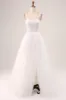 Ivory A-Line Spaghetti Straps Corset Lace Tulle Long Wedding Dress sold by Zapaka