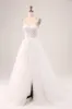 Ivory A-Line Spaghetti Straps Corset Lace Tulle Long Wedding Dress sold by Zapaka