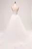Ivory A-Line Spaghetti Straps Corset Lace Tulle Long Wedding Dress sold by Zapaka