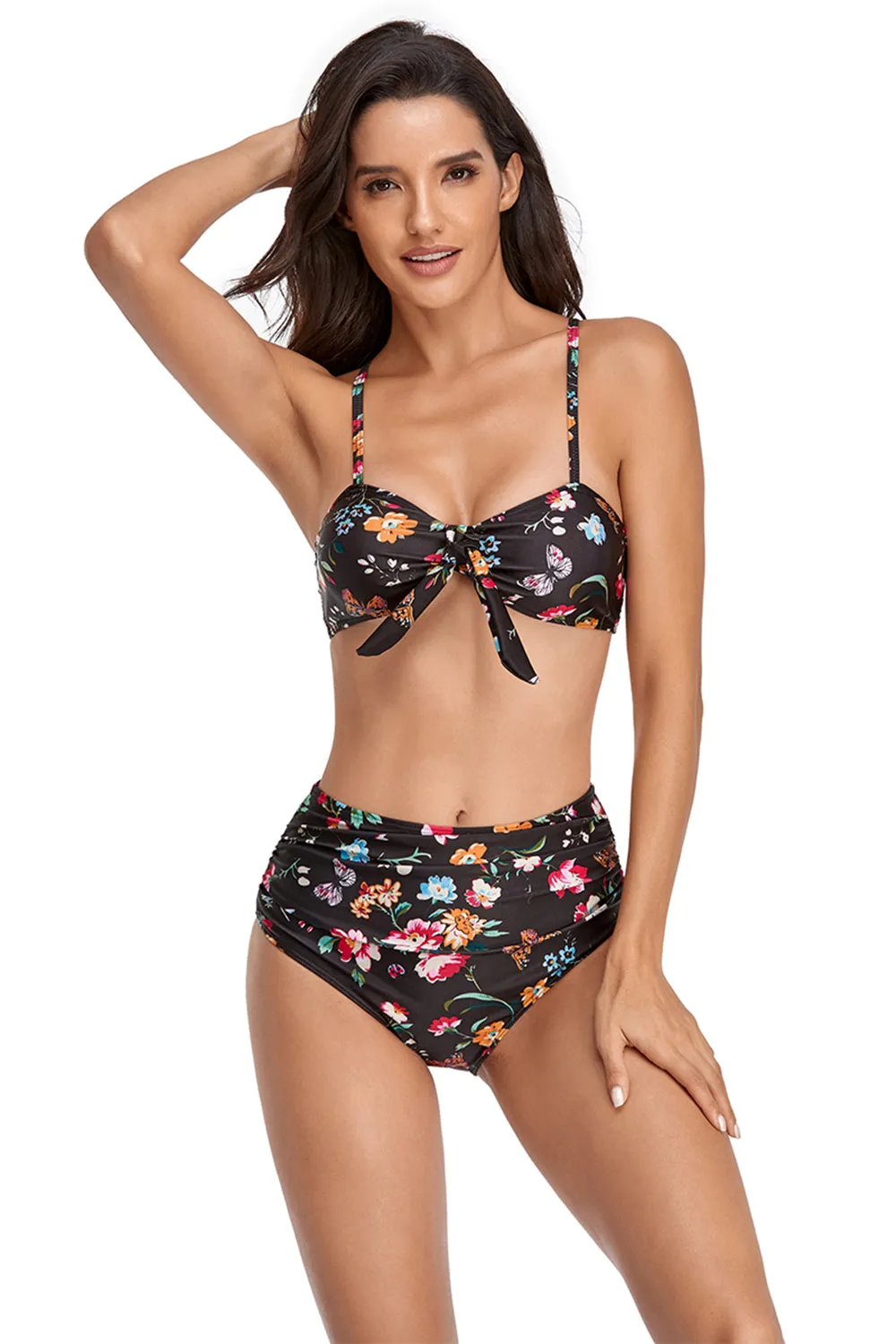 Printed Tie Knotted High Waist Bikini sold by Zapaka product image thumbnail 5