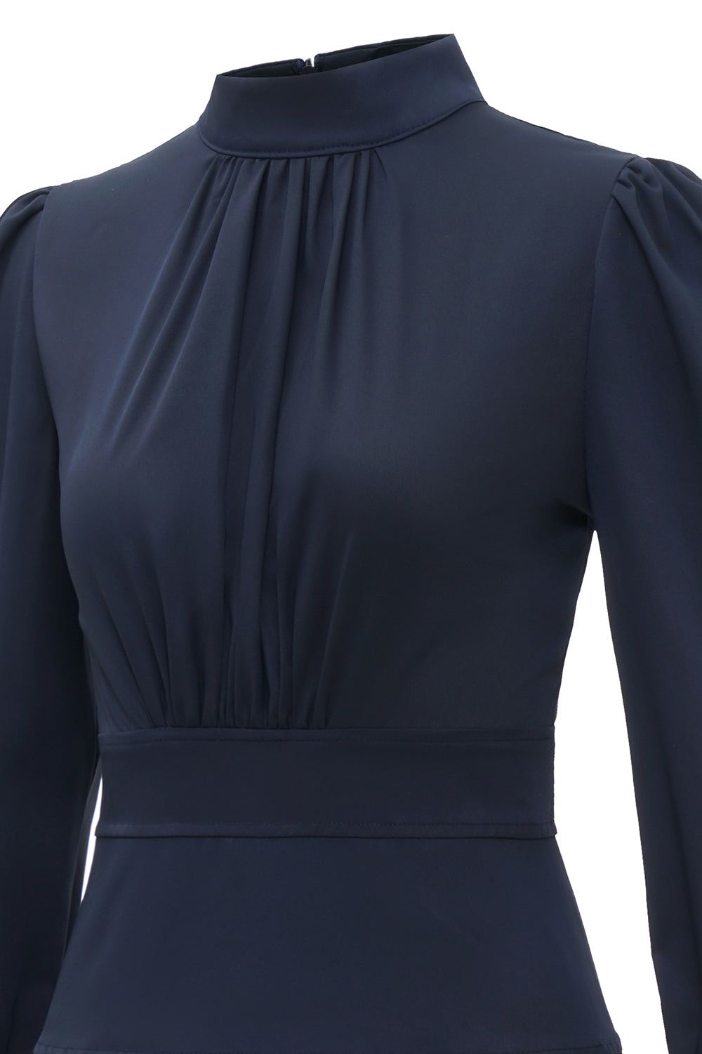 Navy Long Sleeves Casual Dress sold by Zapaka product image thumbnail 4