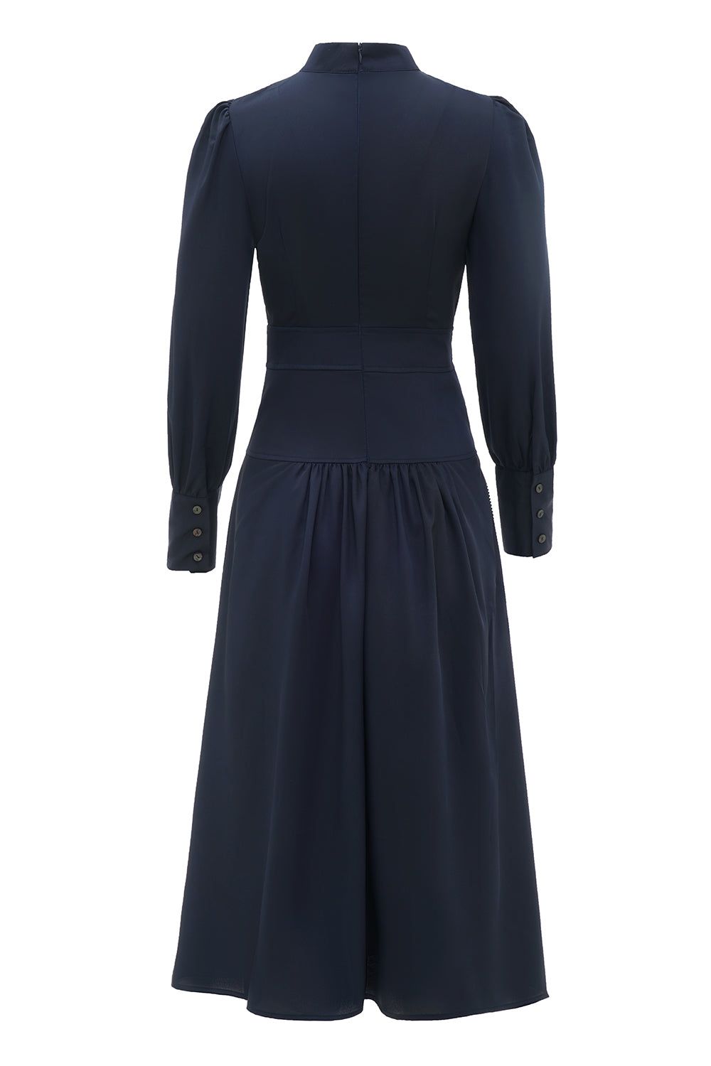 Navy Long Sleeves Casual Dress sold by Zapaka product image thumbnail 2