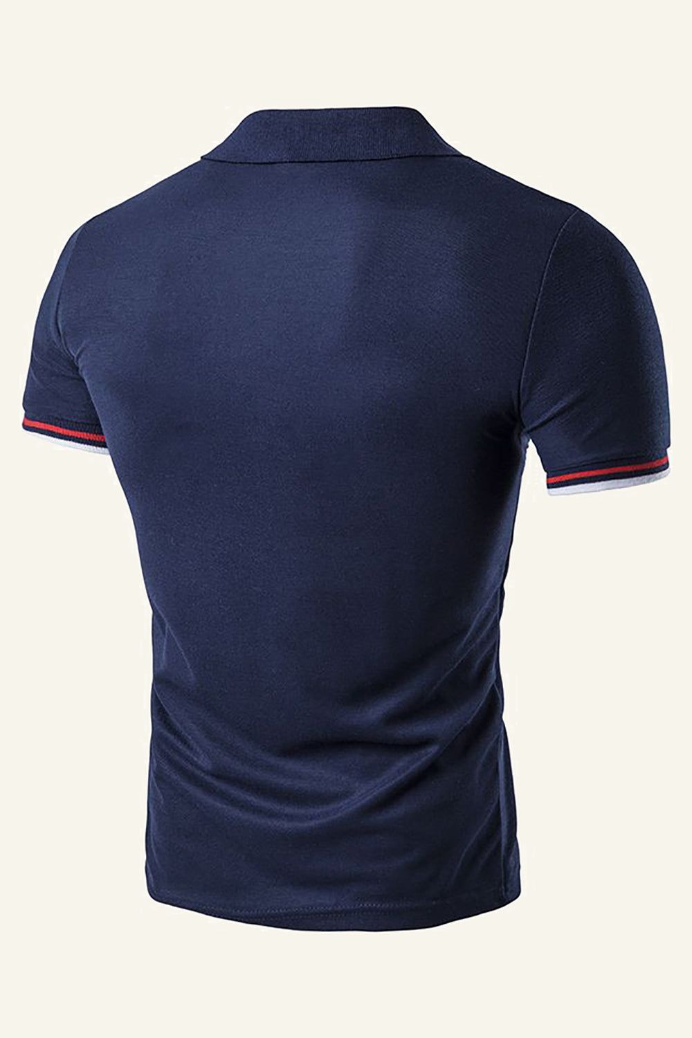 Black Short-Sleeve Casual Polo Shirt sold by Zapaka product image thumbnail 4