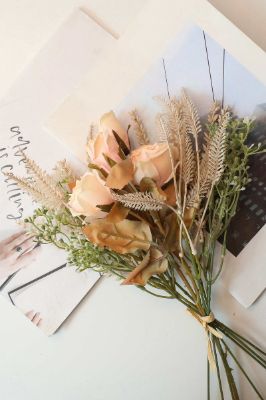 Straw Flowers Wedding Bouquet sold by Zapaka