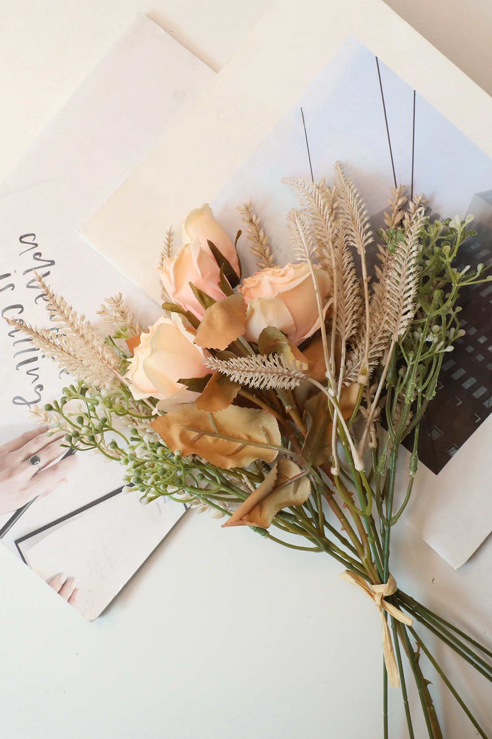 Straw Flowers Wedding Bouquet sold by Zapaka