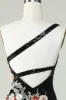 One Shoulder Black Sequin Beading Homecoming Dress sold by Zapaka