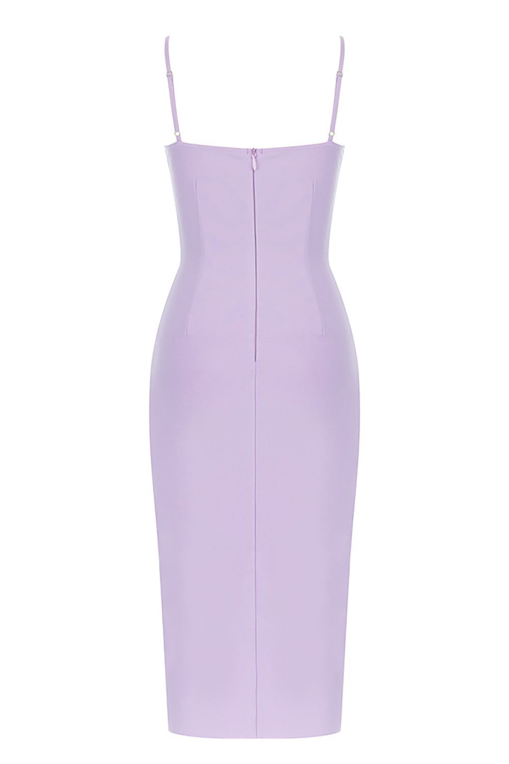 Lilac Bodycon Glitter Cocktail Dress With Split Front sold by Zapaka product image thumbnail 5