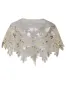 1920s Ivory Flower Sequin Women Cape sold by Zapaka