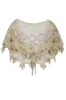 1920s Ivory Flower Sequin Women Cape sold by Zapaka