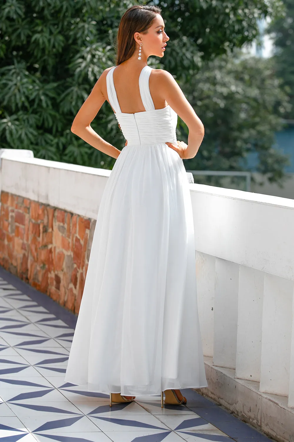 Ruffle Cross V-neck Dress sold by Zapaka product image thumbnail 2