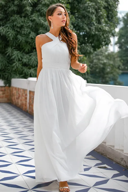 Ruffle Cross V-neck Dress sold by Zapaka