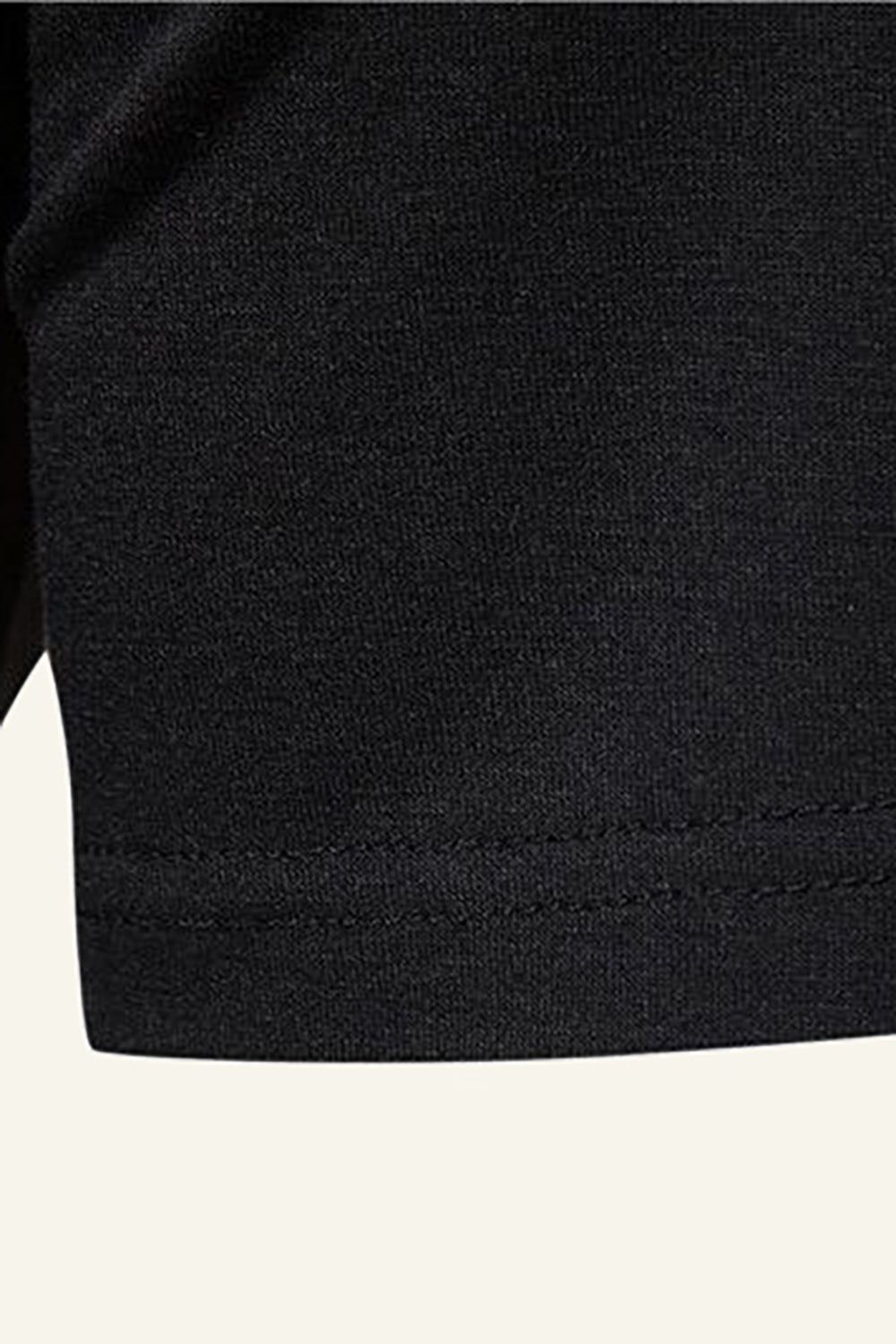 Black Cotton Short Sleeves Casual Polo Shirt sold by Zapaka product image thumbnail 4