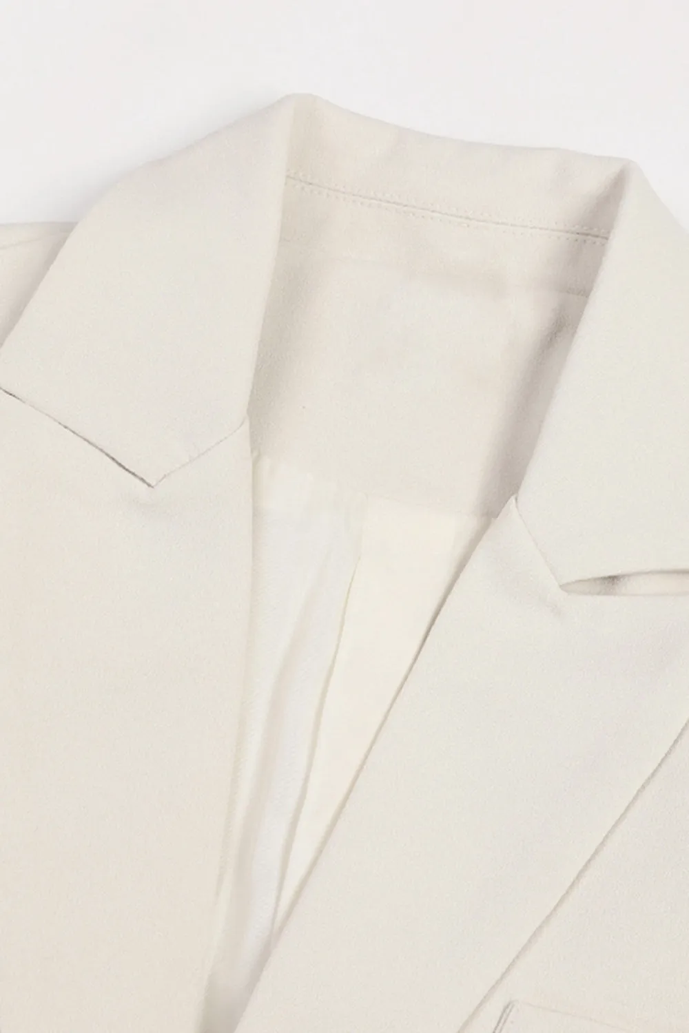 Ivory Floral Irregular Long Women Blazer sold by Zapaka product image thumbnail 4